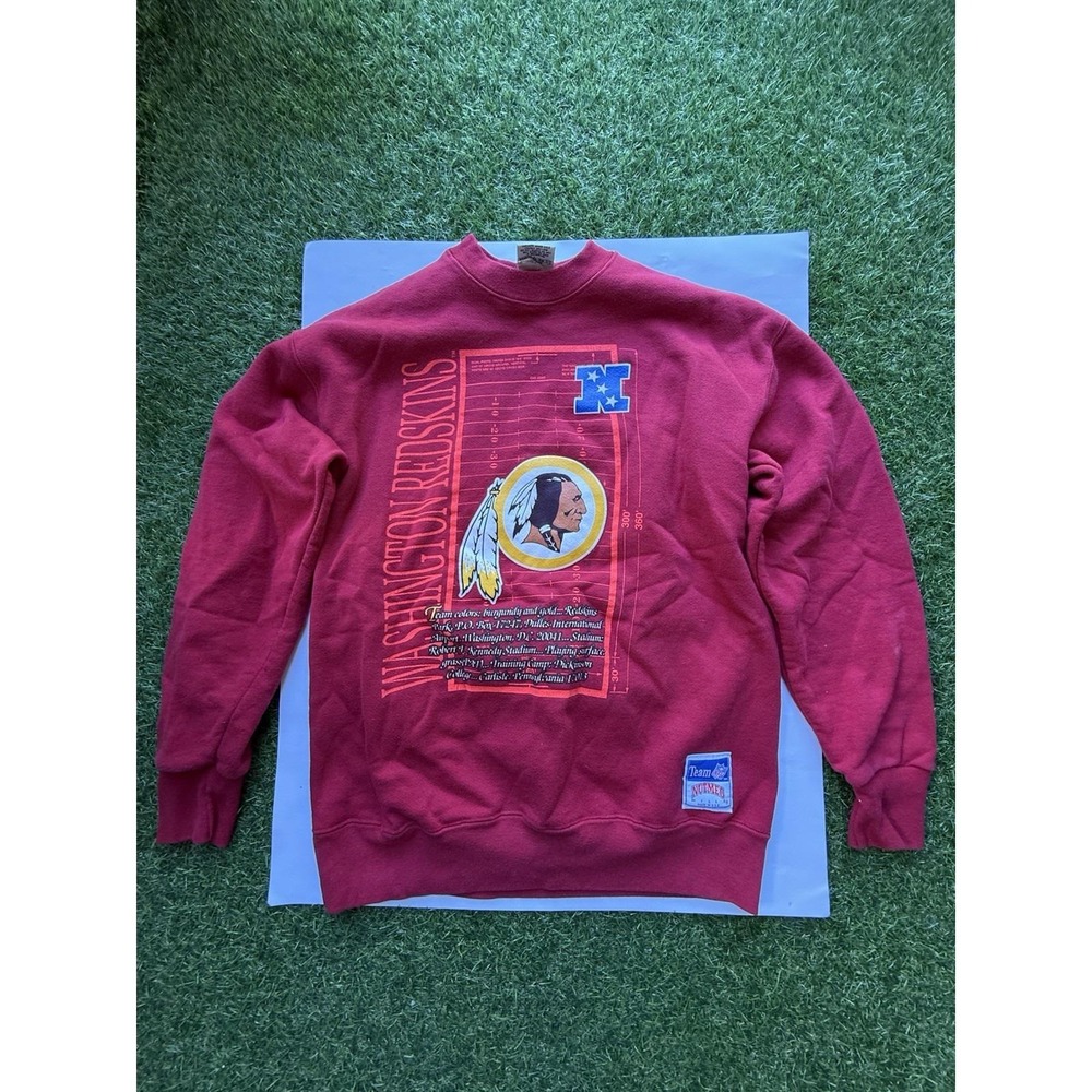 Vintage Washington Redskins Sweater Mens Large Red NFL Football Team Nutmeg